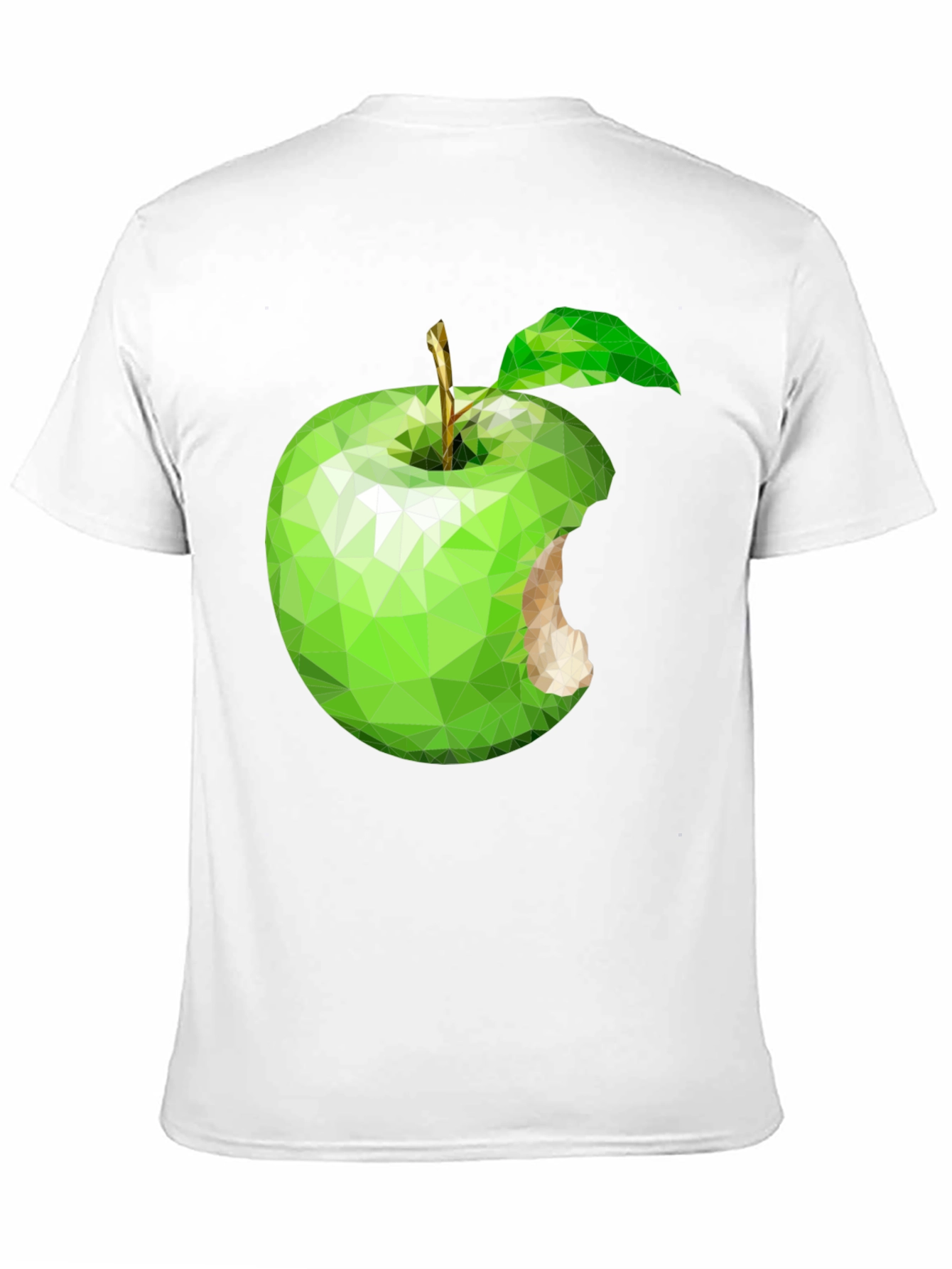 Geometric Green Apple Graphic Tee - Modern Style