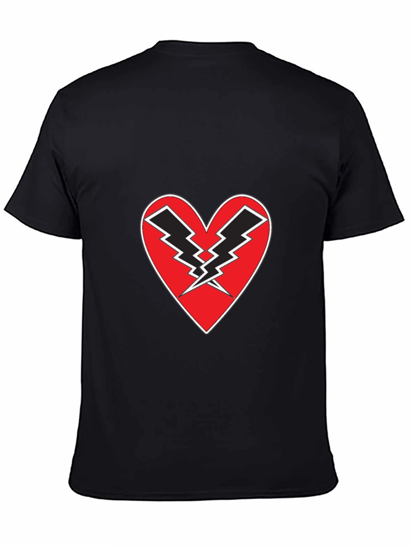 Heart Lightning Black Tee