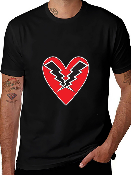 Heart Lightning Black Tee