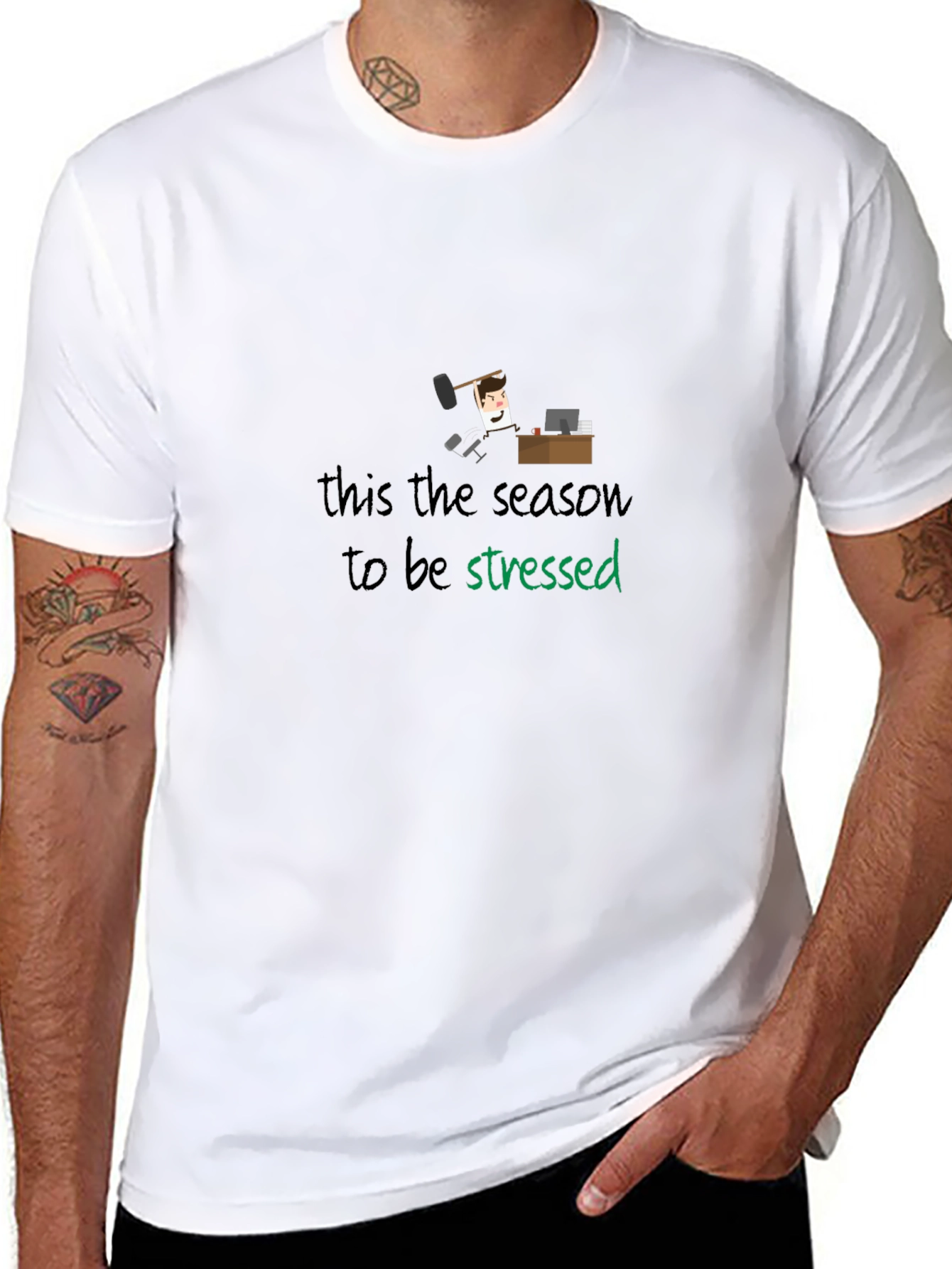 Stressed Season T-Shirt - Humorous Holiday Tee