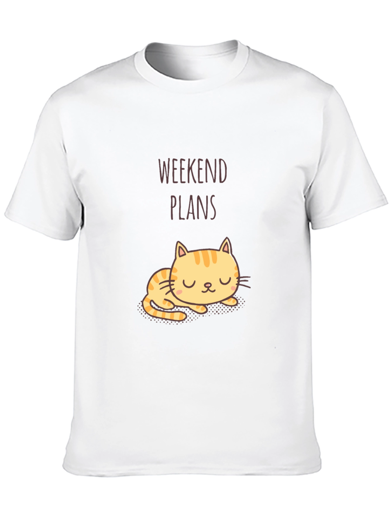 Weekend Plans Cat Graphic Tee - Black