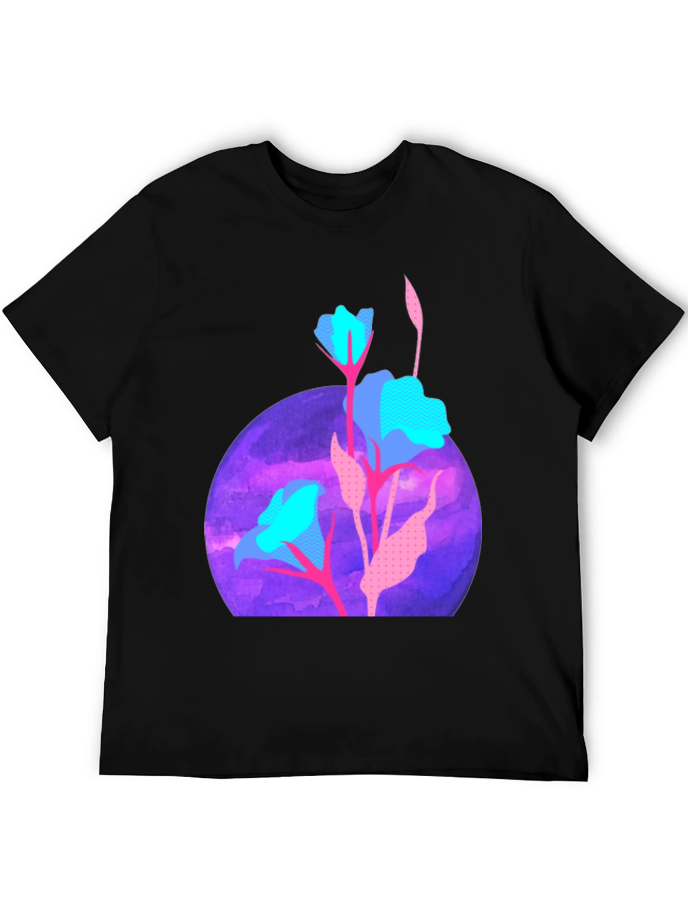 Abstract Floral T-Shirt - Artistic Design