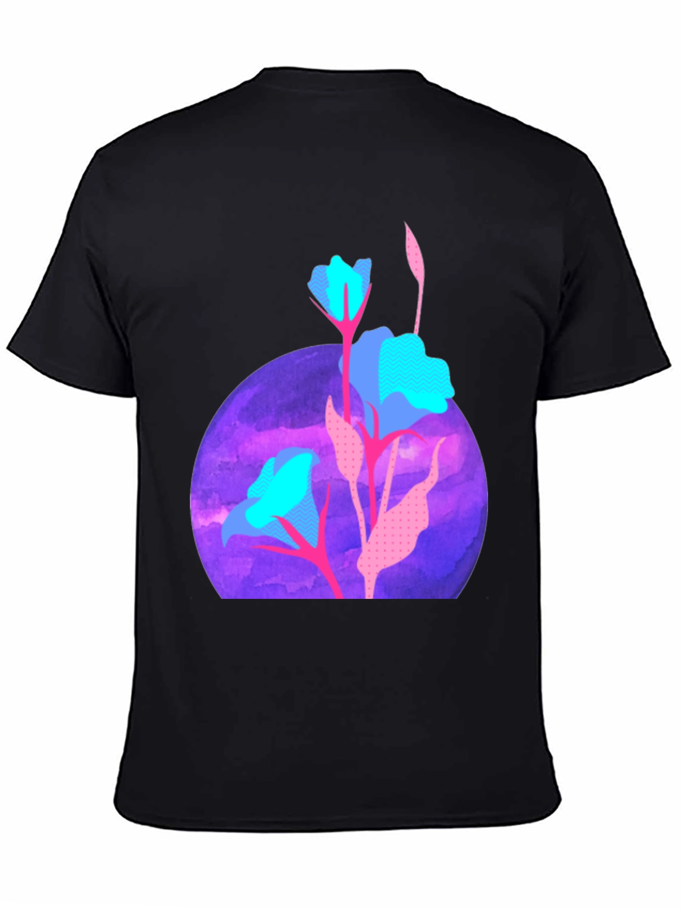 Abstract Floral T-Shirt - Artistic Design