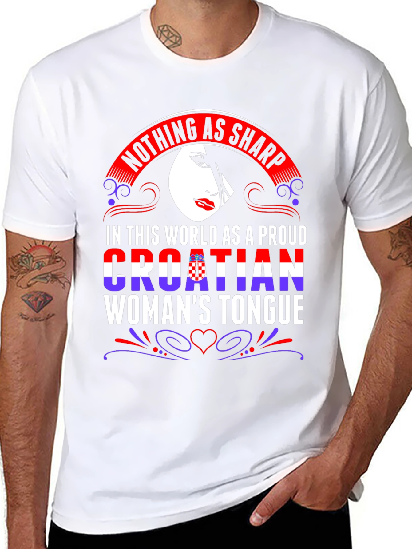 Proud Croatian Womans Tongue T-Shirt