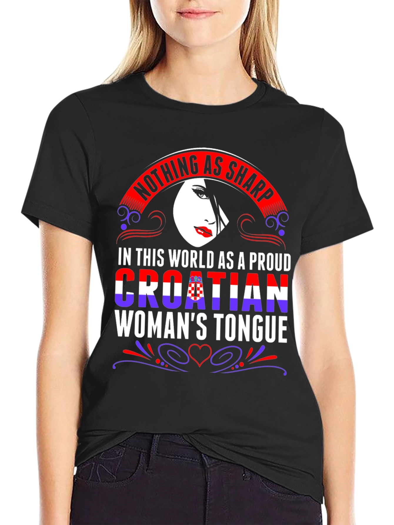 Proud Croatian Womans Tongue T-Shirt