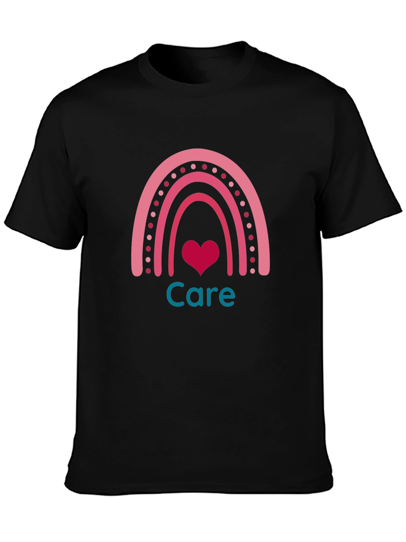Care Rainbow Heart Graphic Tee