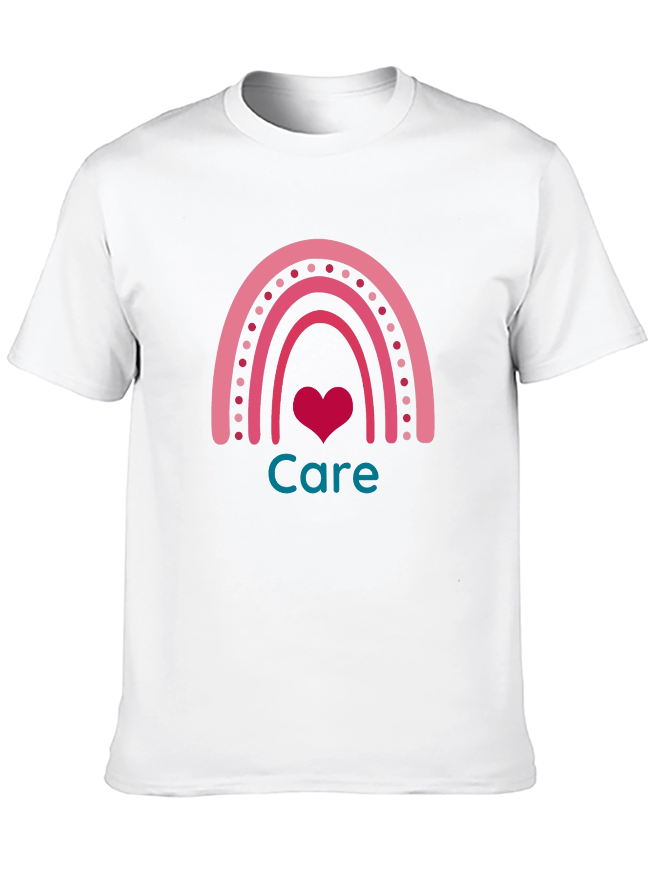 Care Rainbow Heart Graphic Tee