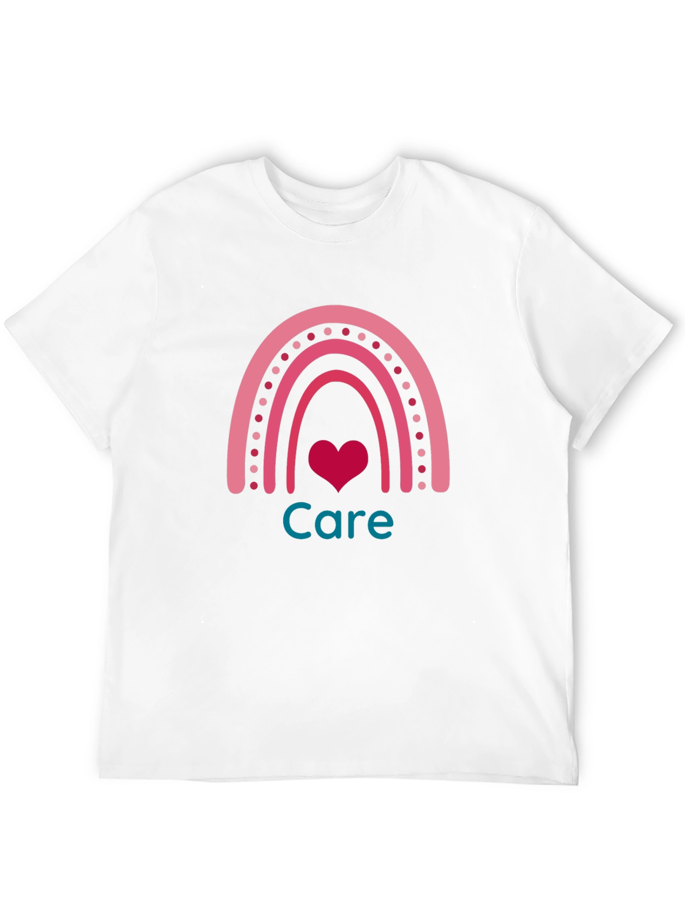 Care Rainbow Heart Graphic Tee