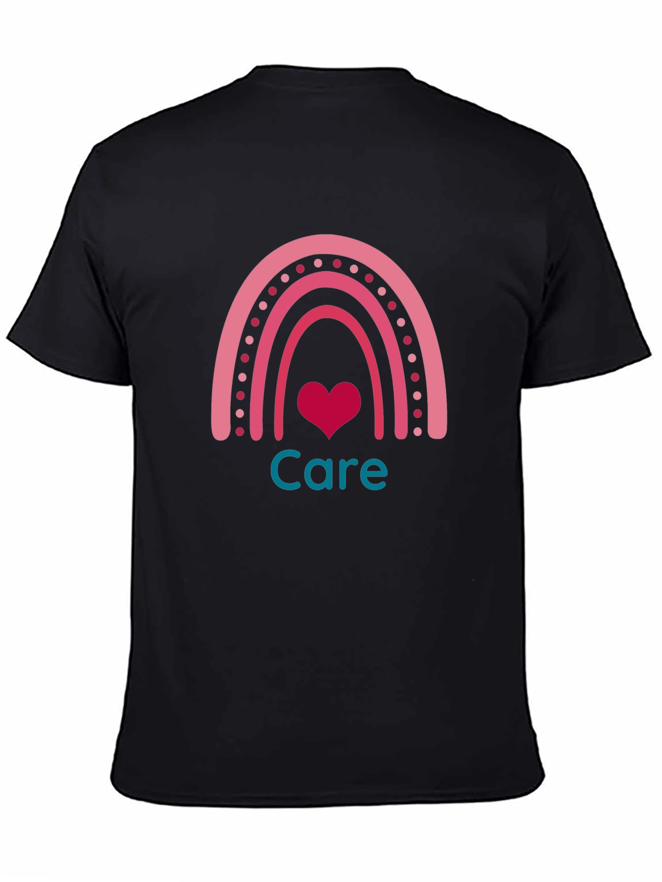 Care Rainbow Heart Graphic Tee