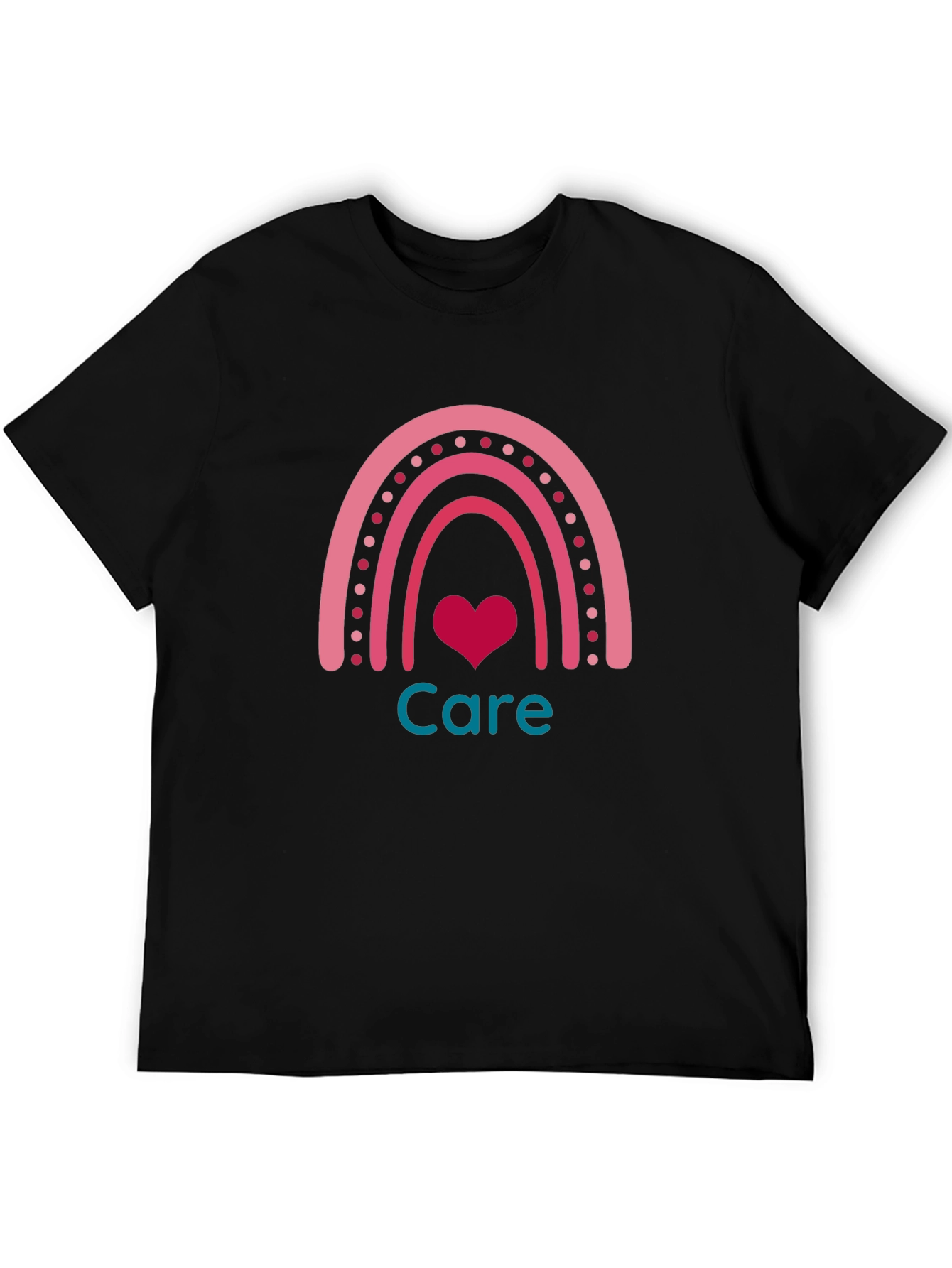 Care Rainbow Heart Graphic Tee