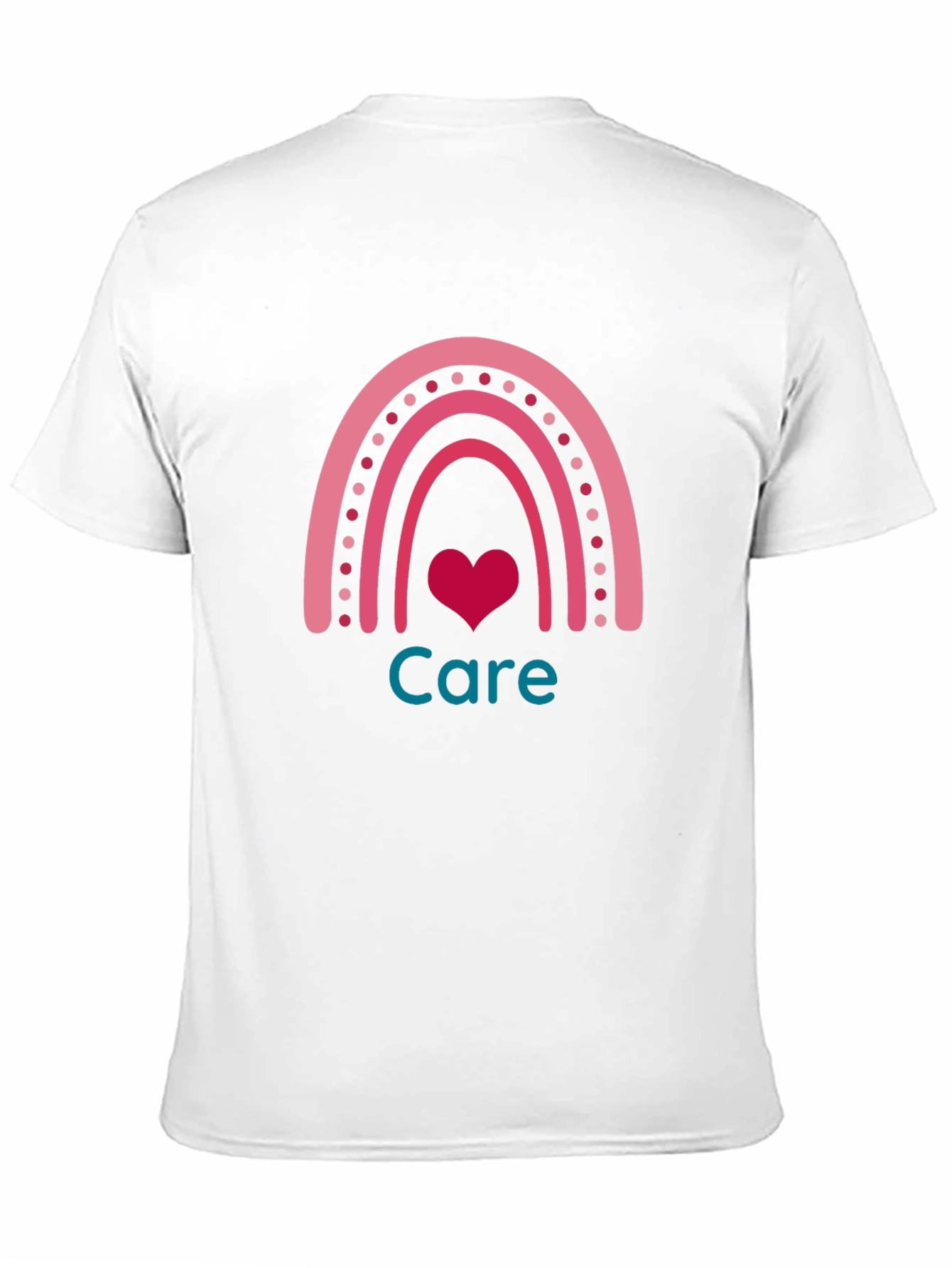 Care Rainbow Heart Graphic Tee