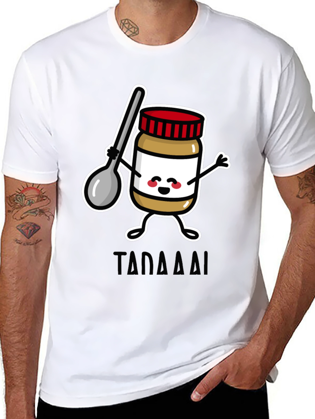 Peanut Butter Jar Cartoon Graphic Tee