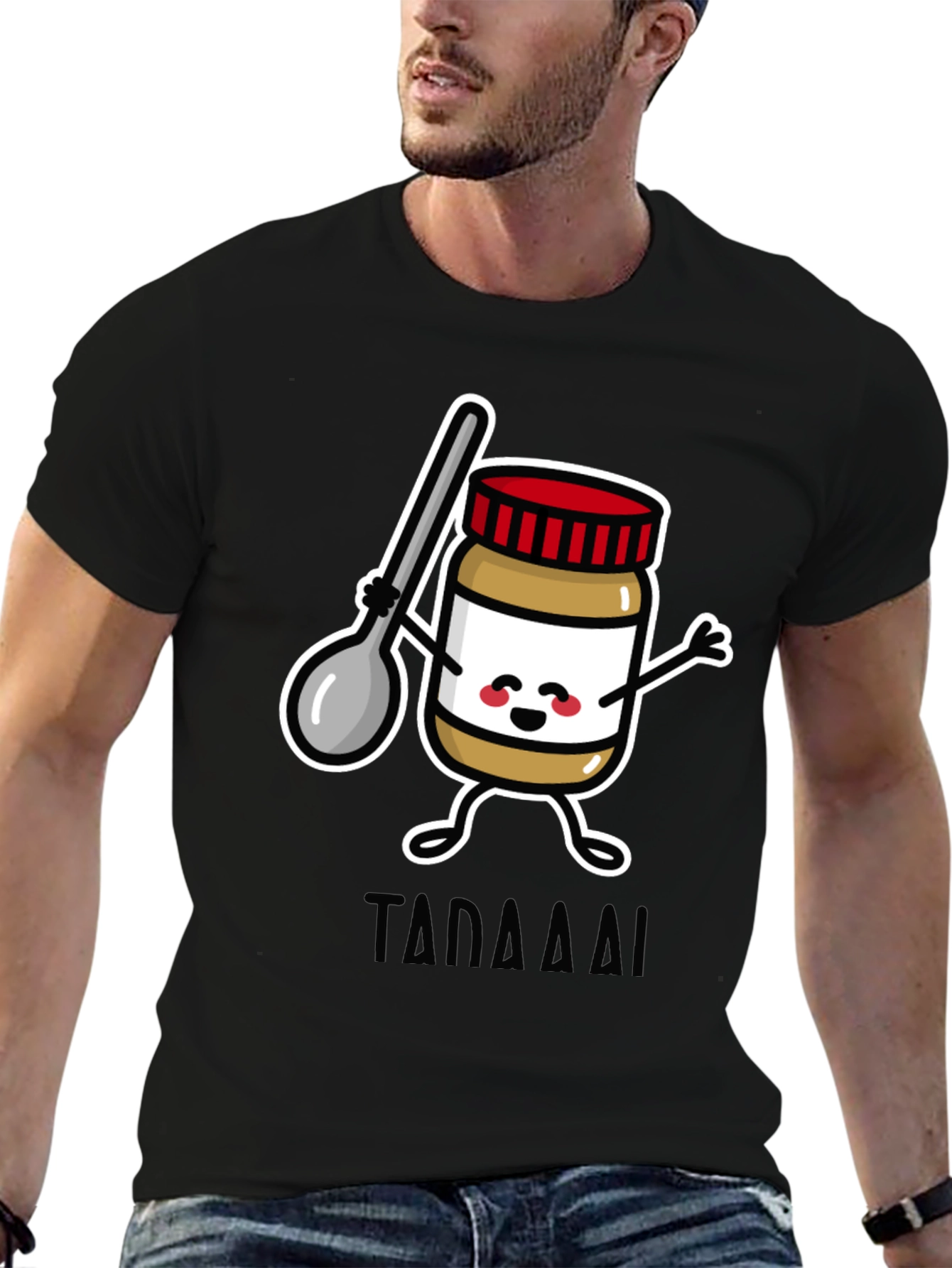 Peanut Butter Jar Cartoon Graphic Tee