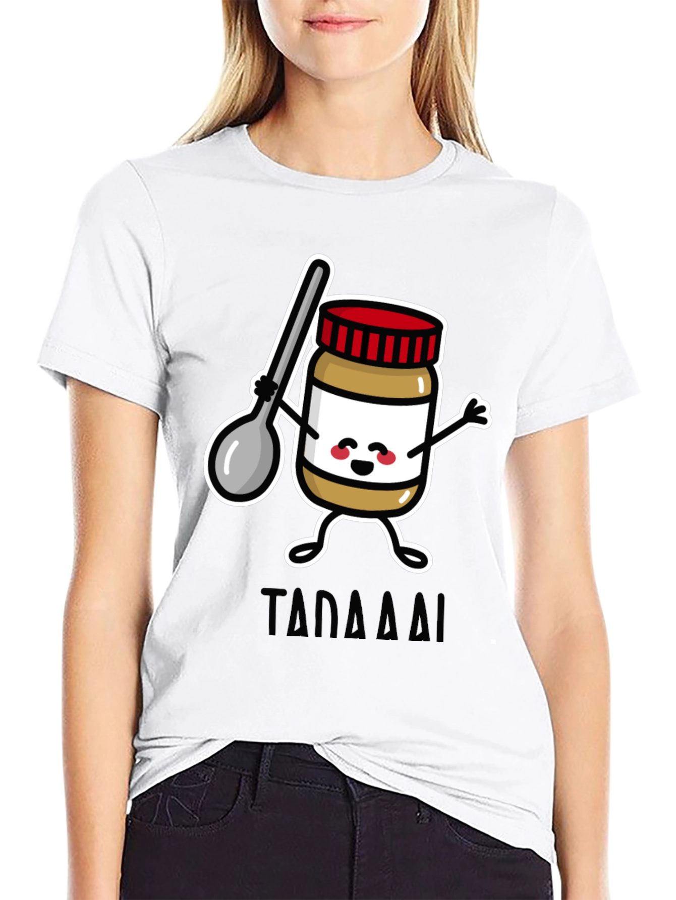Peanut Butter Jar Cartoon Graphic Tee