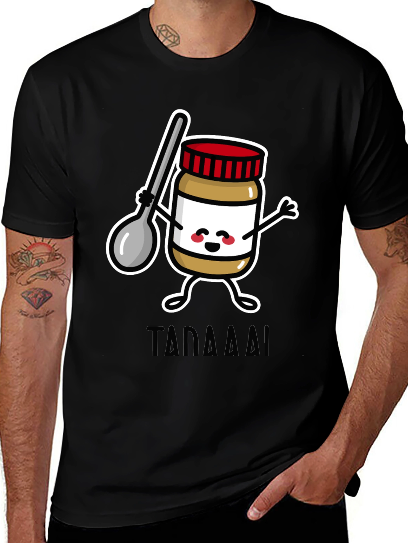 Peanut Butter Jar Cartoon Graphic Tee