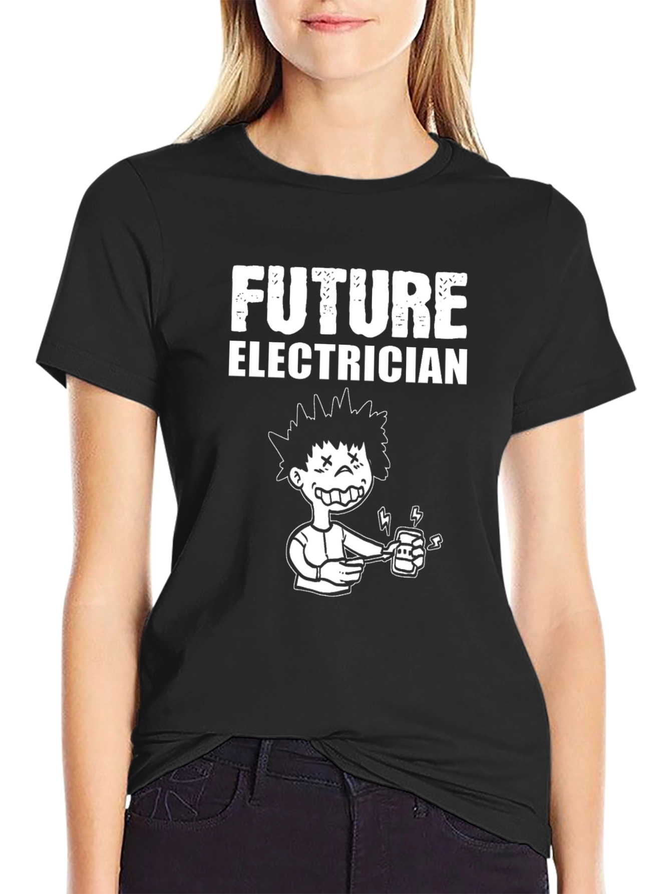 Future Electrician T-Shirt - Funny Cartoon Design