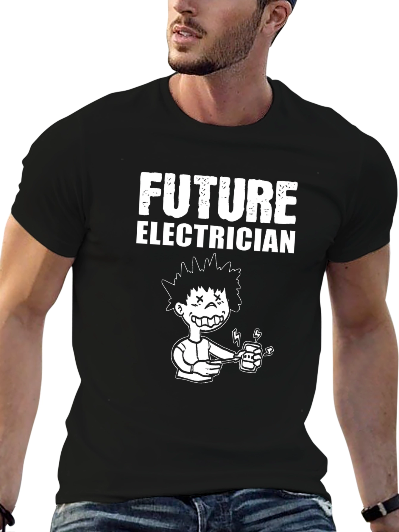 Future Electrician T-Shirt - Funny Cartoon Design