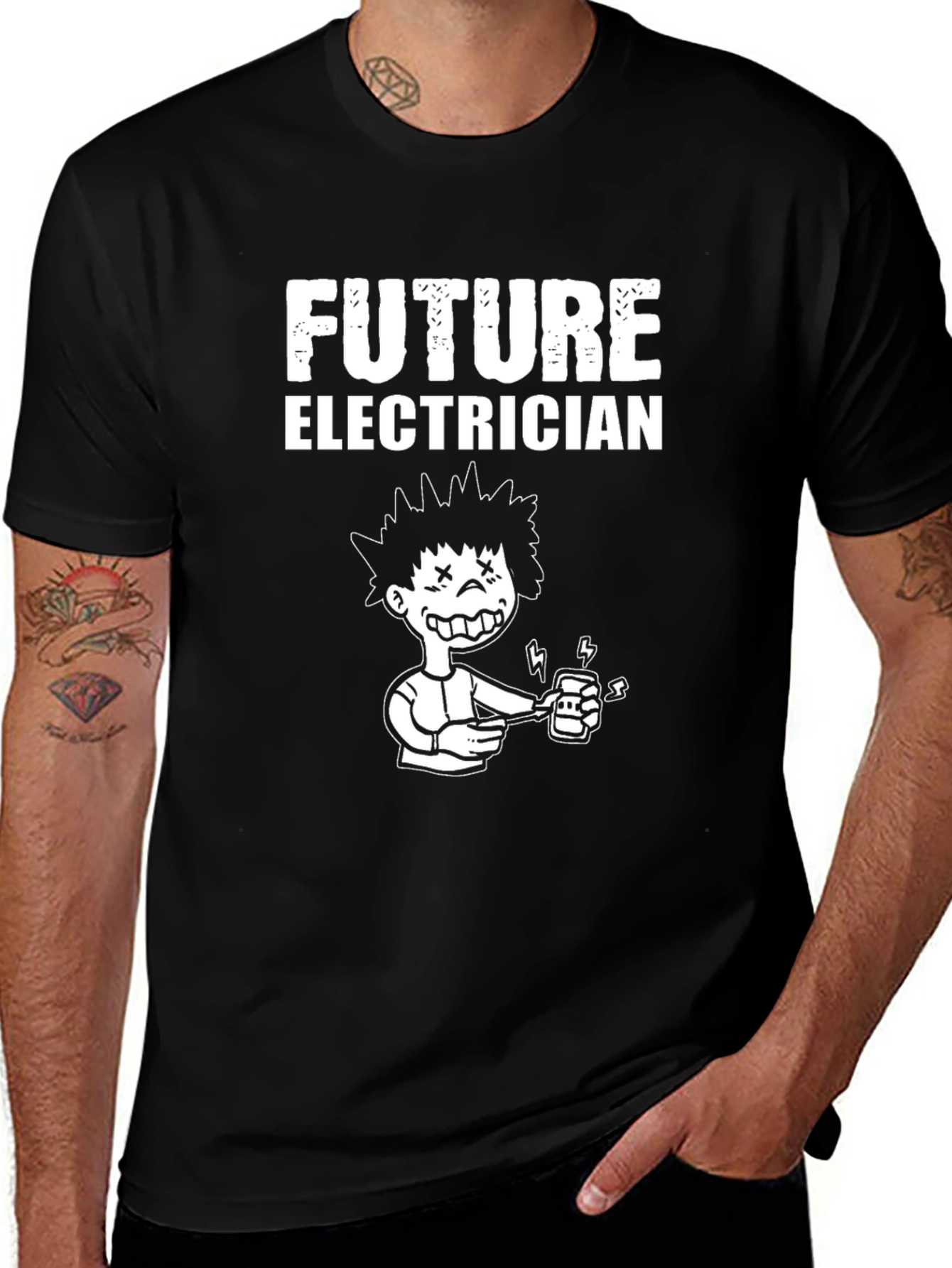 Future Electrician T-Shirt - Funny Cartoon Design
