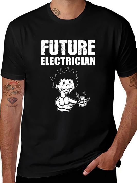Future Electrician T-Shirt - Funny Cartoon Design