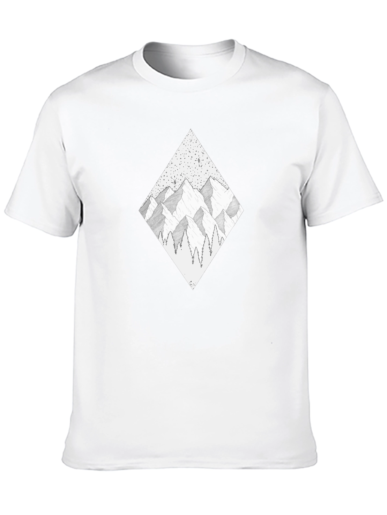 Mountainscape Diamond Graphic Tee