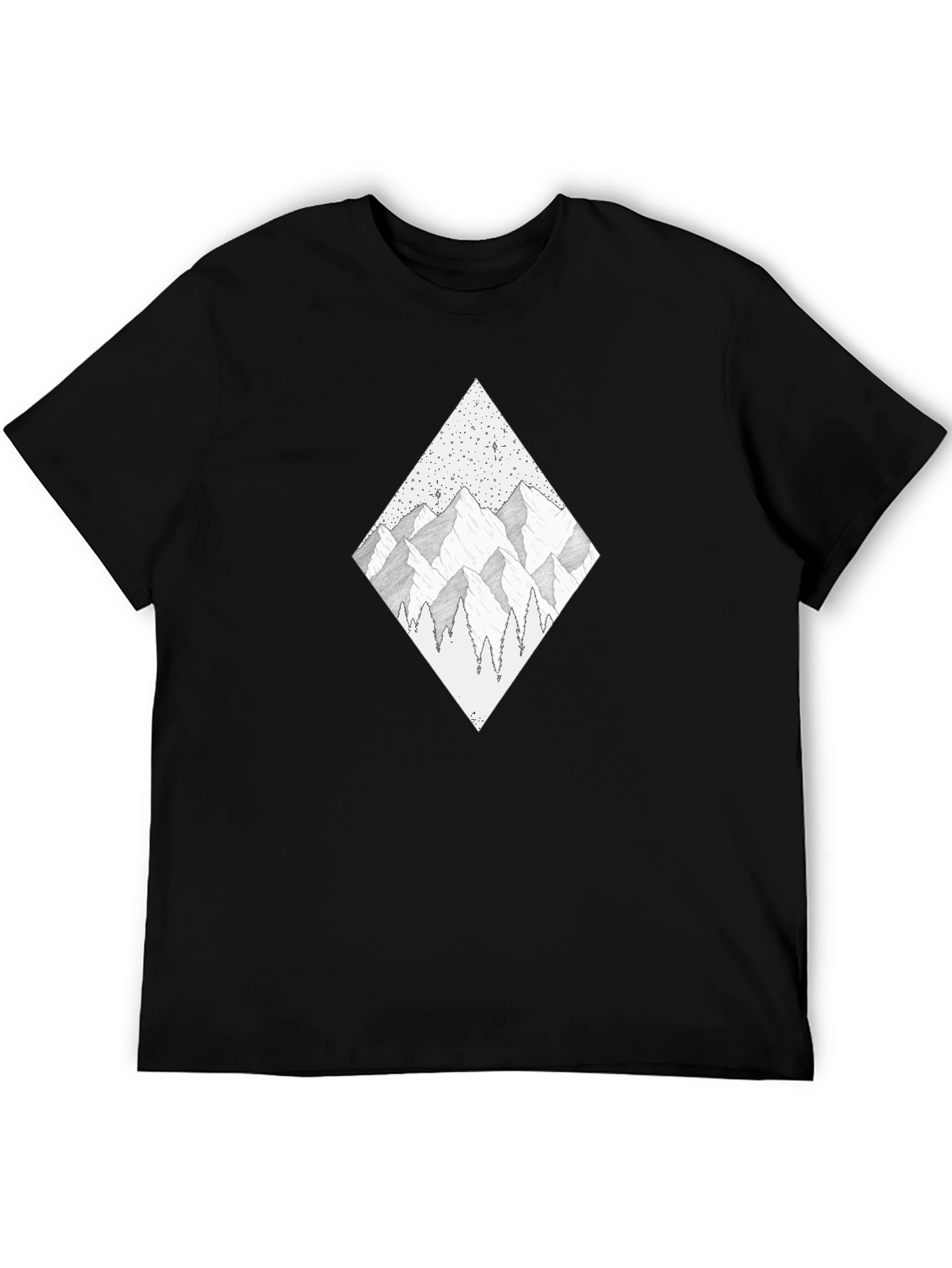Mountainscape Diamond Graphic Tee