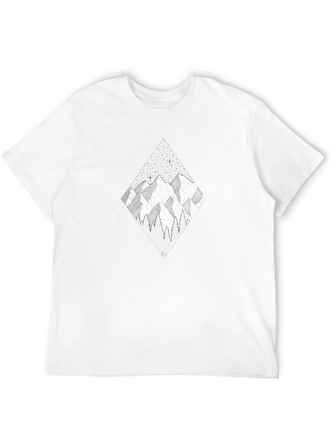 Mountainscape Diamond Graphic Tee