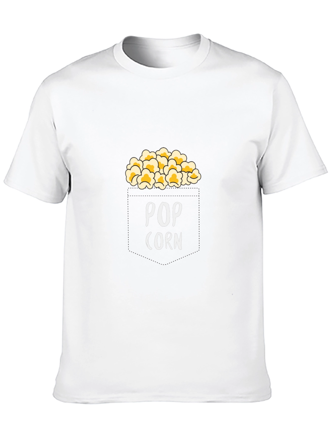 Popcorn Graphic Print Black Cotton T-Shirt
