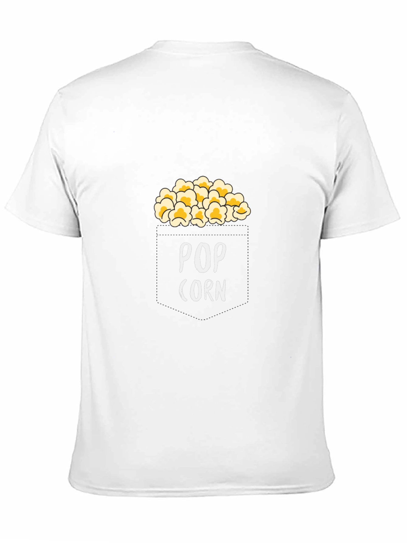 Popcorn Graphic Print Black Cotton T-Shirt