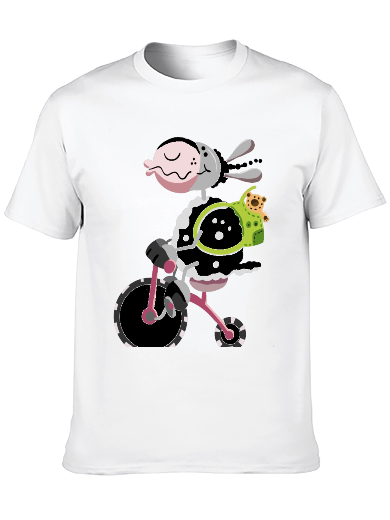 Funky Cow on Bike Graphic T-Shirt