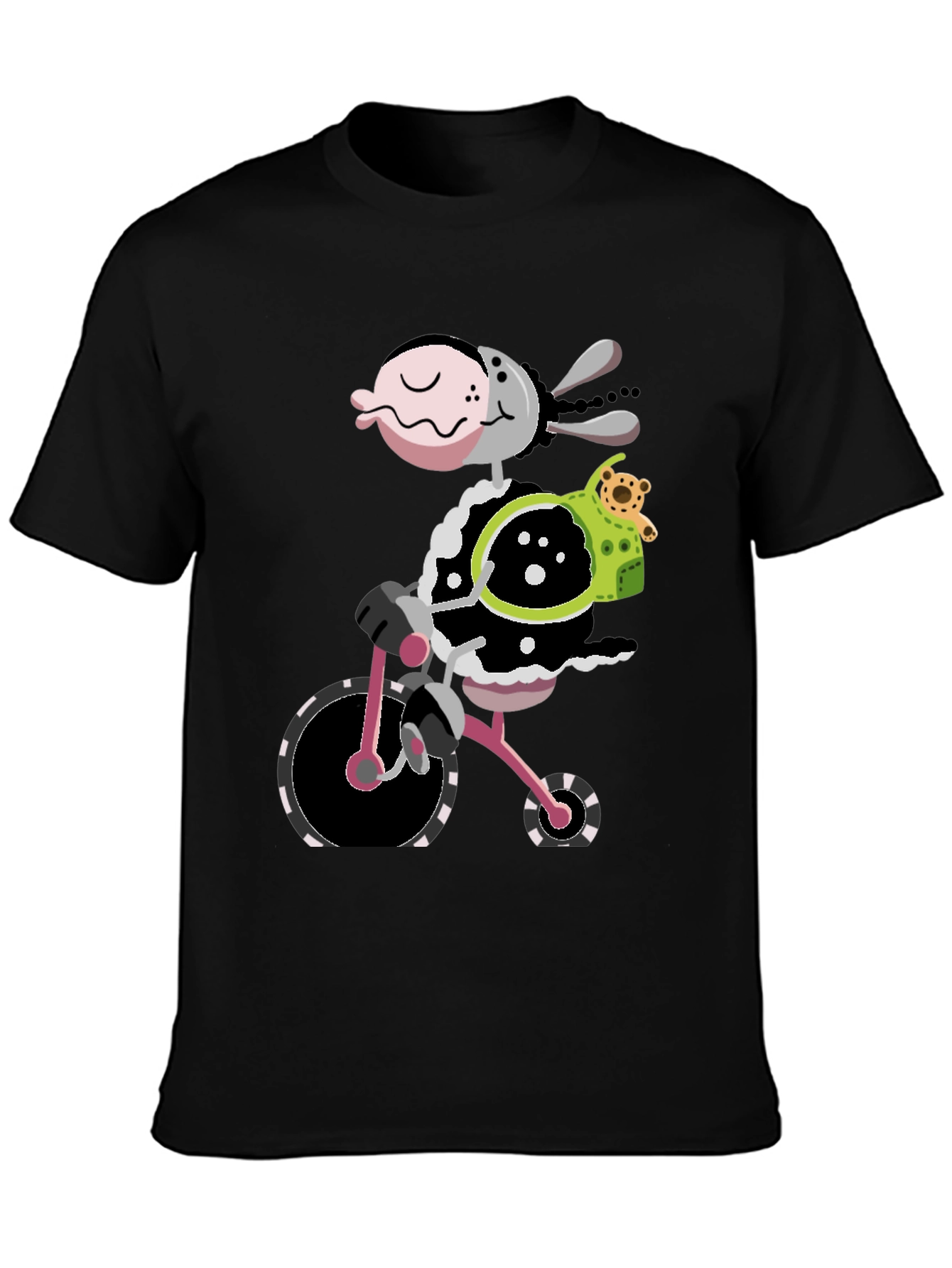 Funky Cow on Bike Graphic T-Shirt