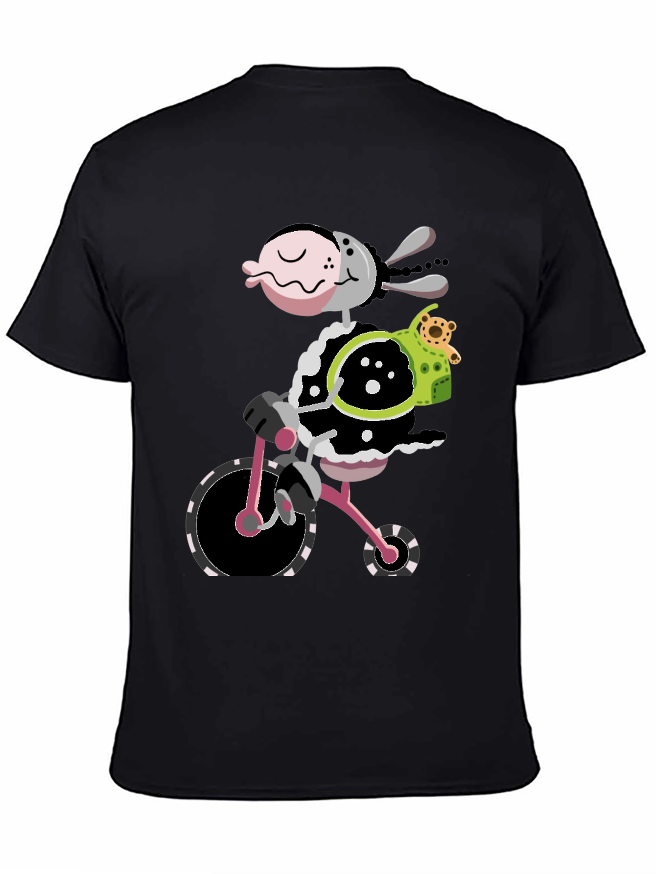 Funky Cow on Bike Graphic T-Shirt
