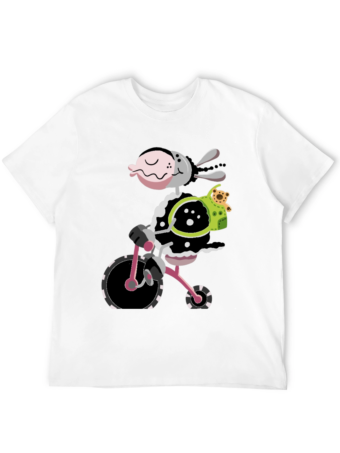 Funky Cow on Bike Graphic T-Shirt