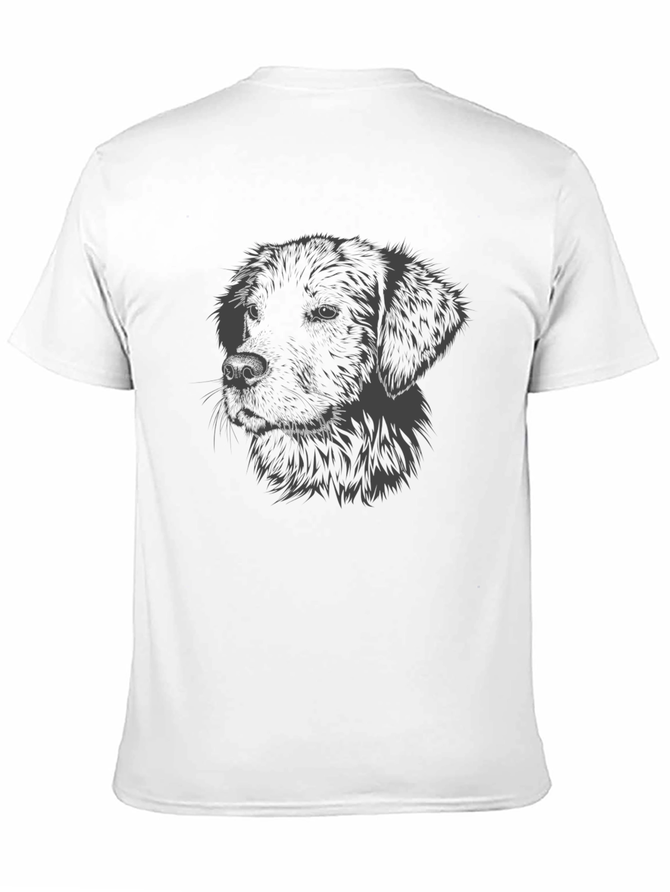 Dog Portrait Graphic T-Shirt - Black