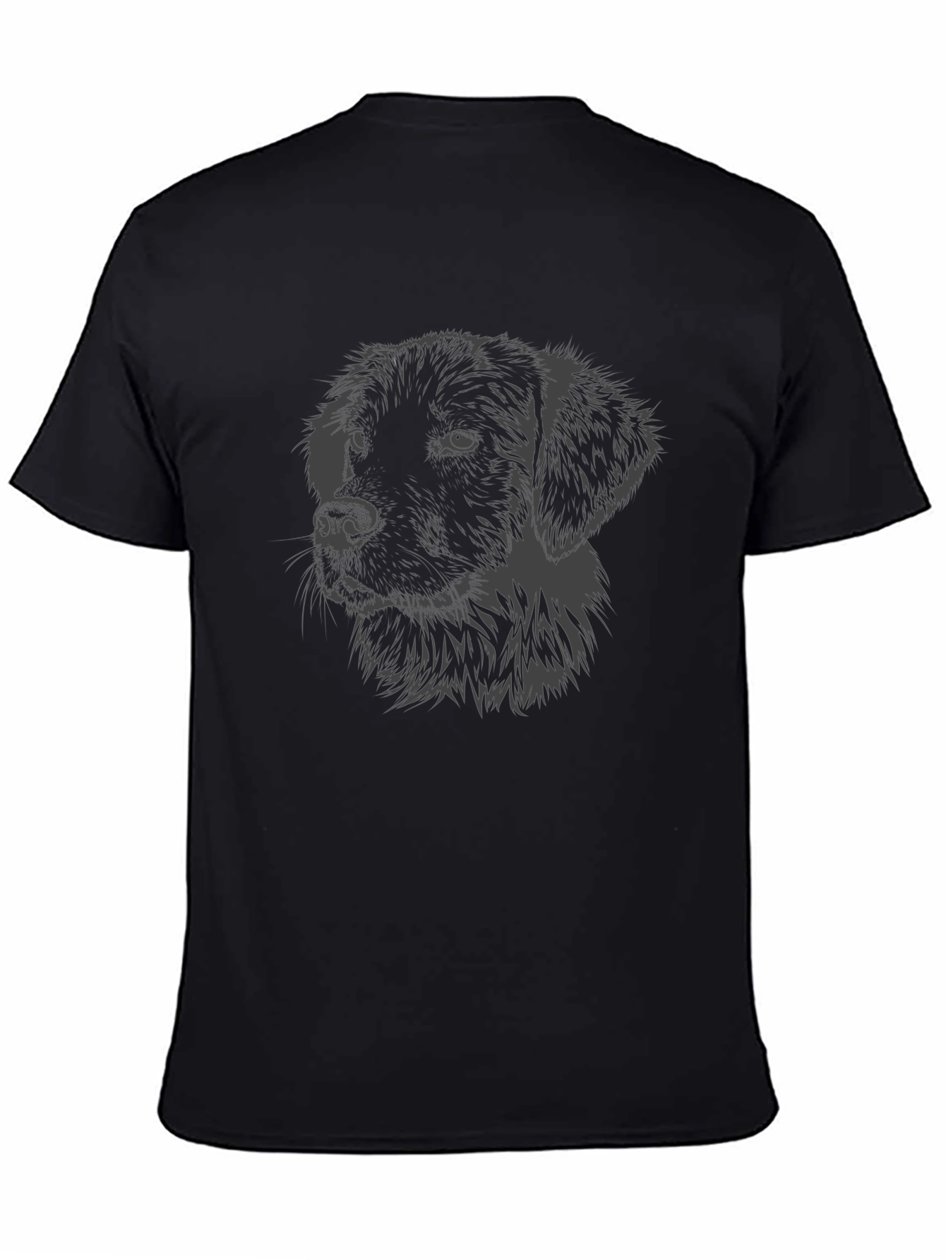 Dog Portrait Graphic T-Shirt - Black