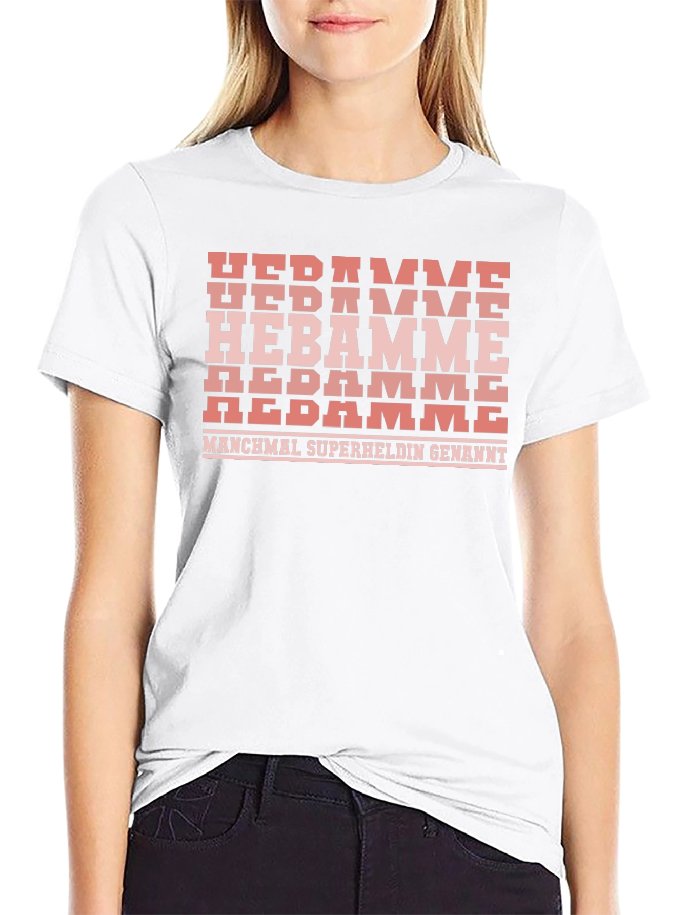 Hebamme Superheldin T-Shirt - German Midwife Tee