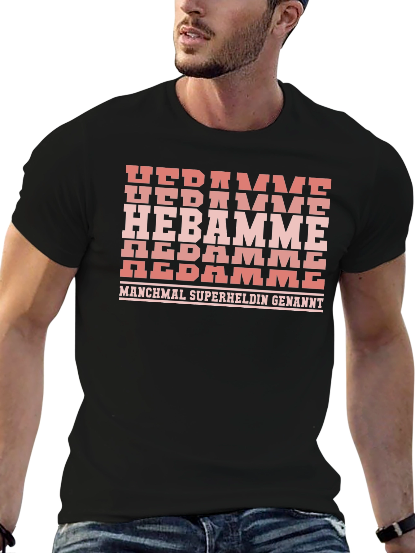 Hebamme Superheldin T-Shirt - German Midwife Tee