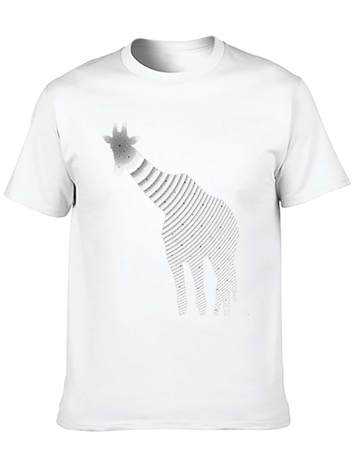 Giraffe Graphic Print Black T-Shirt