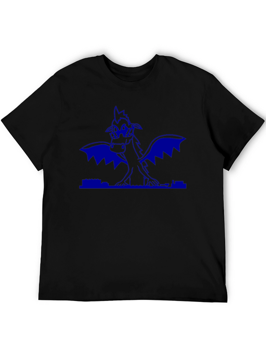 Blue Dragon Graphic Black T-Shirt