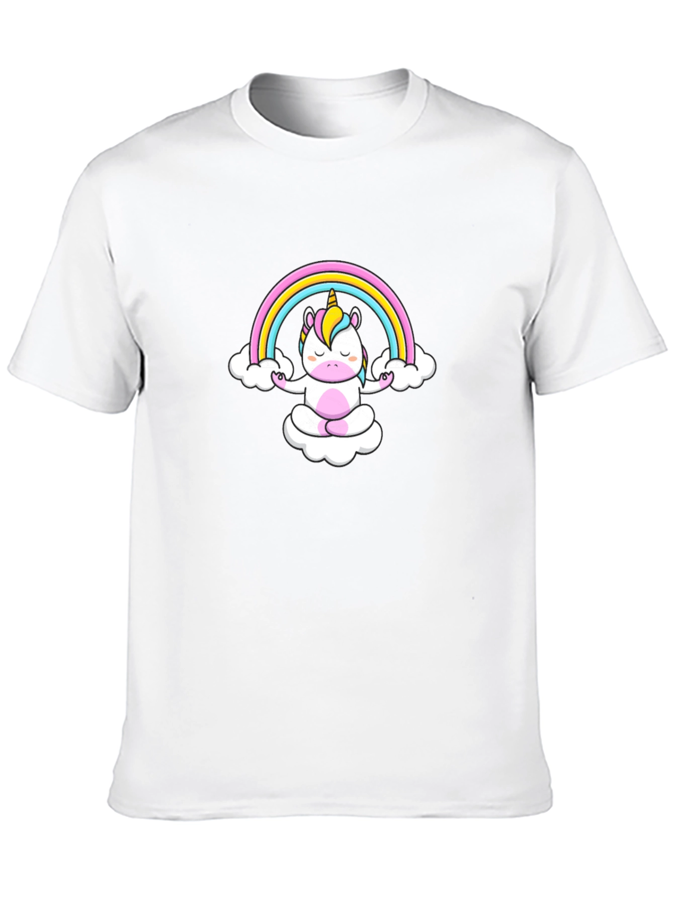 Unicorn Rainbow Meditation Graphic T-Shirt