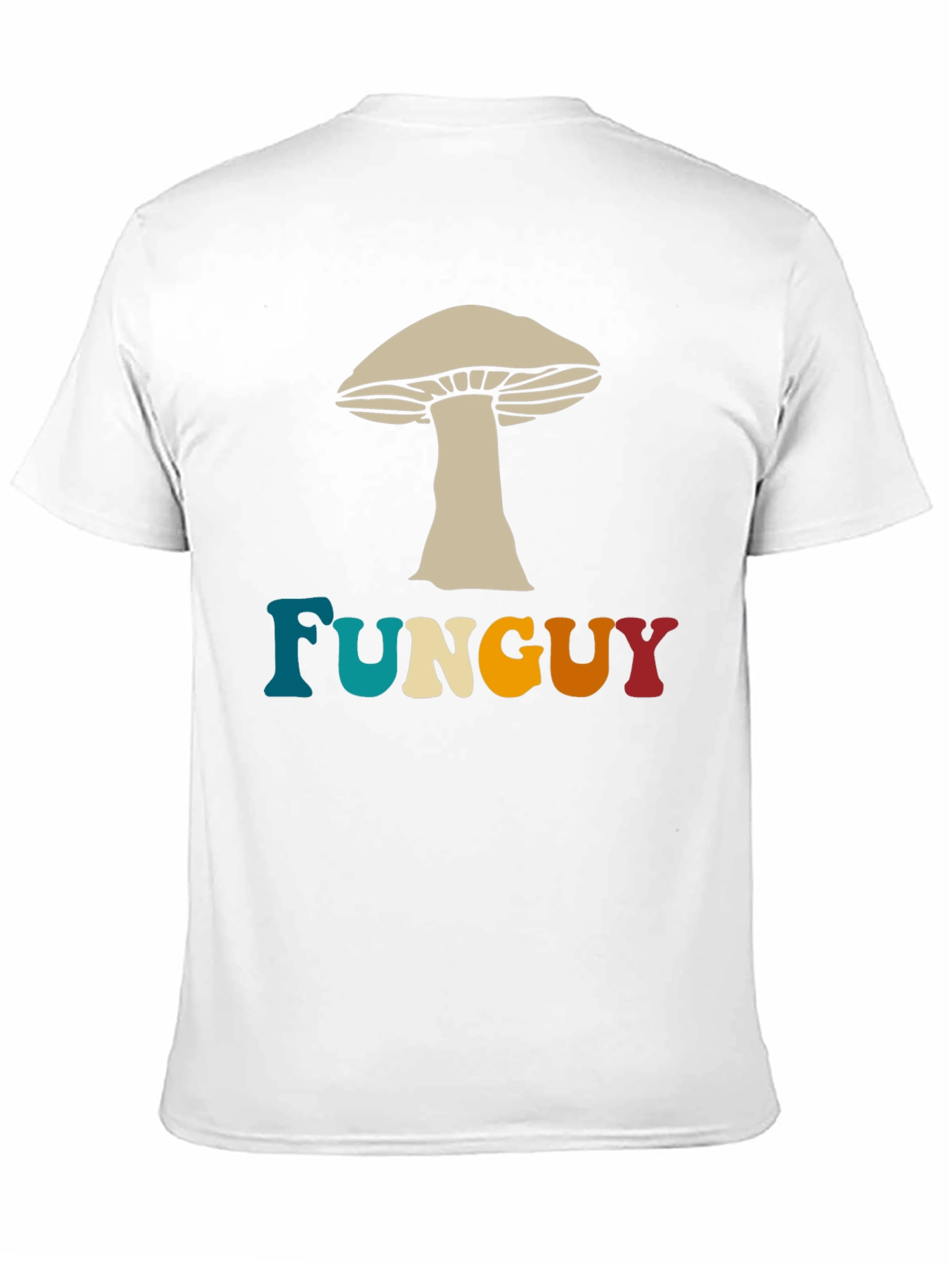 Fun Guy Mushroom Graphic Tee - Black Cotton T-Shirt