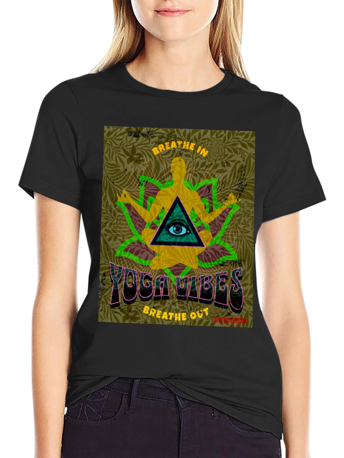 Yoga Vibes Graphic T-Shirt - Breathe In Breathe Out