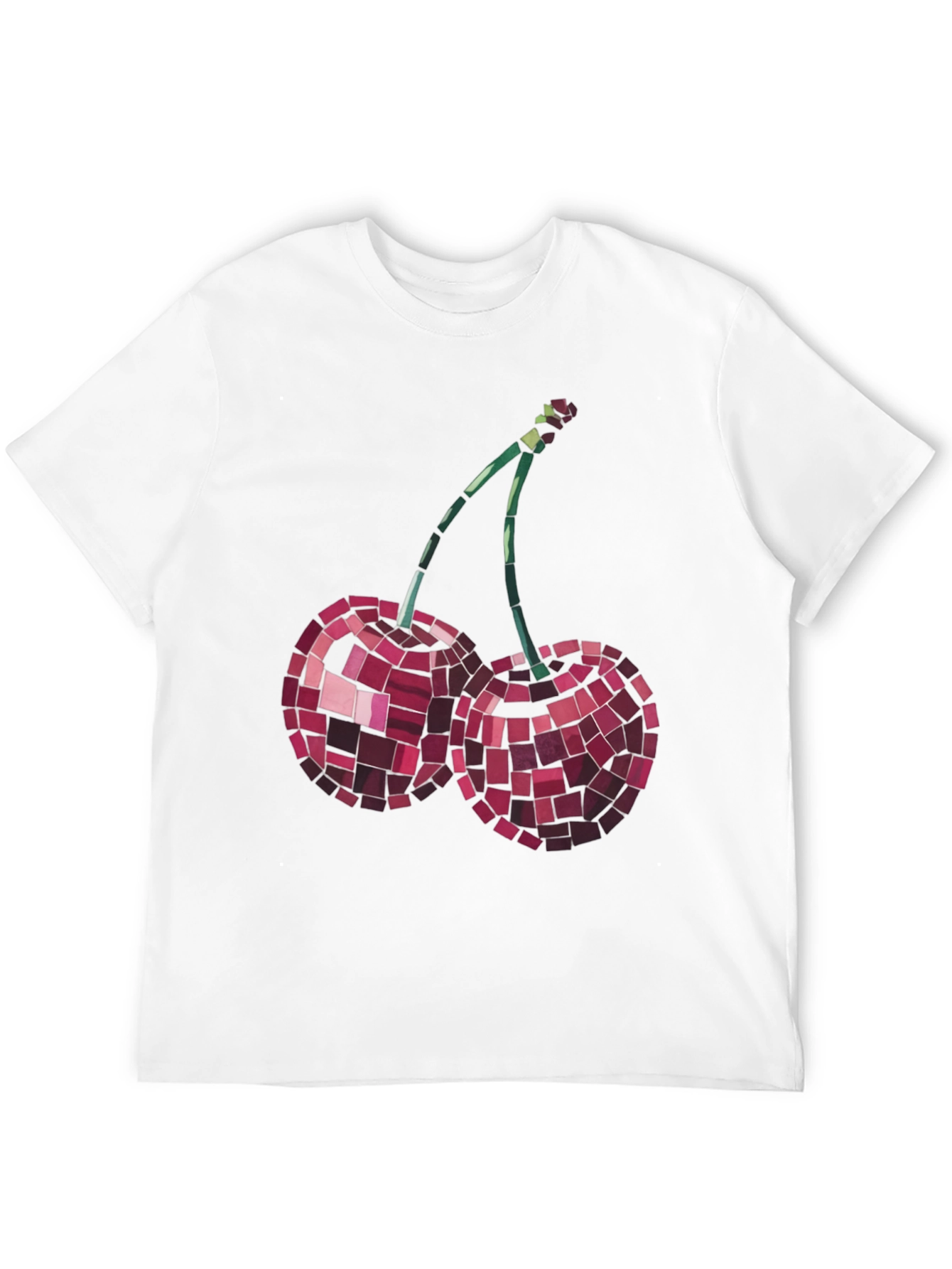 Cherry Mosaic Tee - Stylish Graphic Print T-Shirt