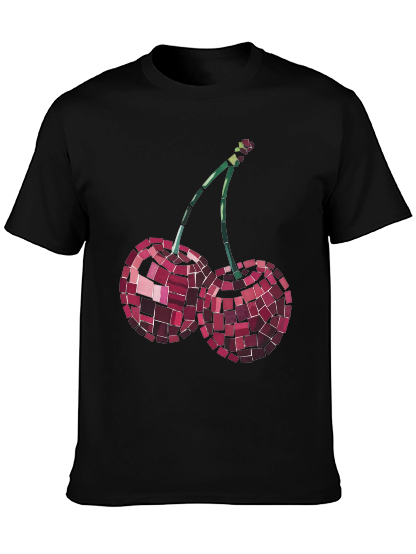 Cherry Mosaic Tee - Stylish Graphic Print T-Shirt