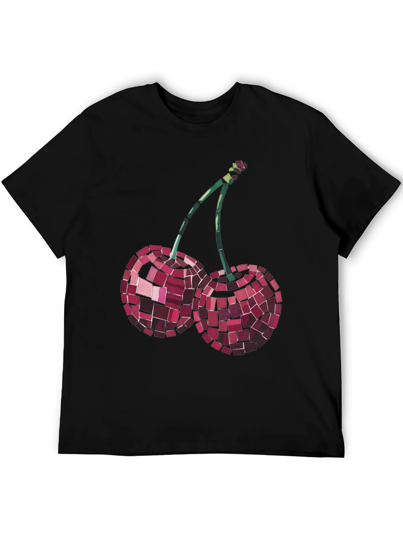 Cherry Mosaic Tee - Stylish Graphic Print T-Shirt