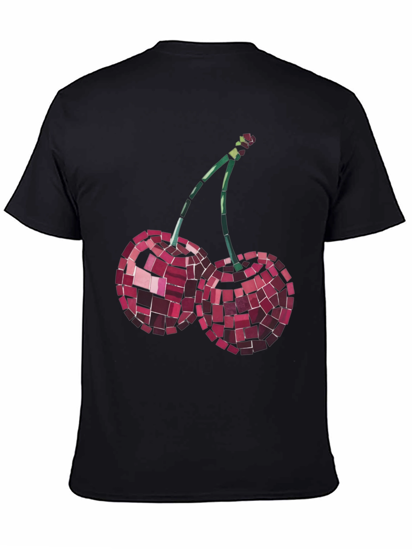Cherry Mosaic Tee - Stylish Graphic Print T-Shirt