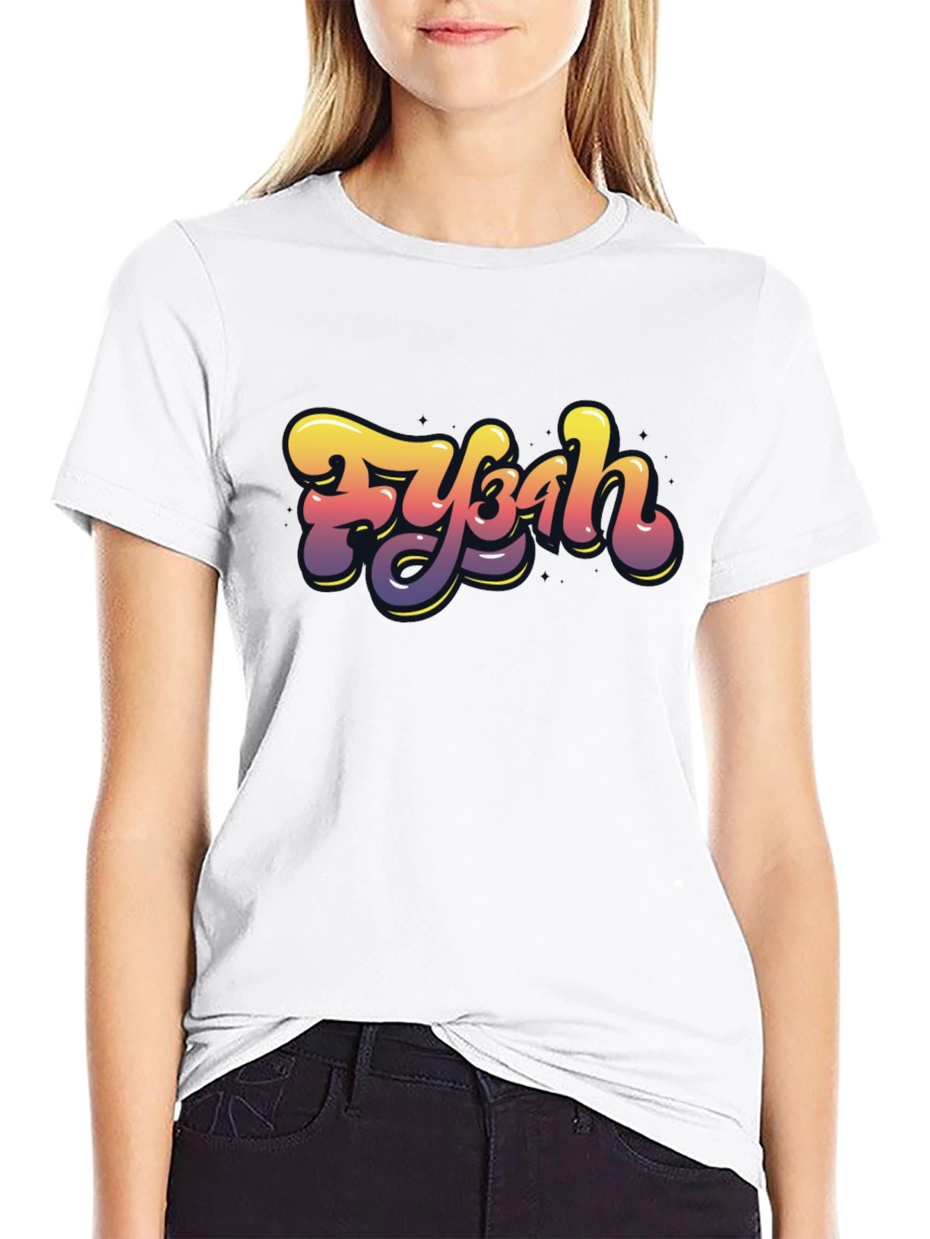 Fybah Gradient Graphic T-Shirt