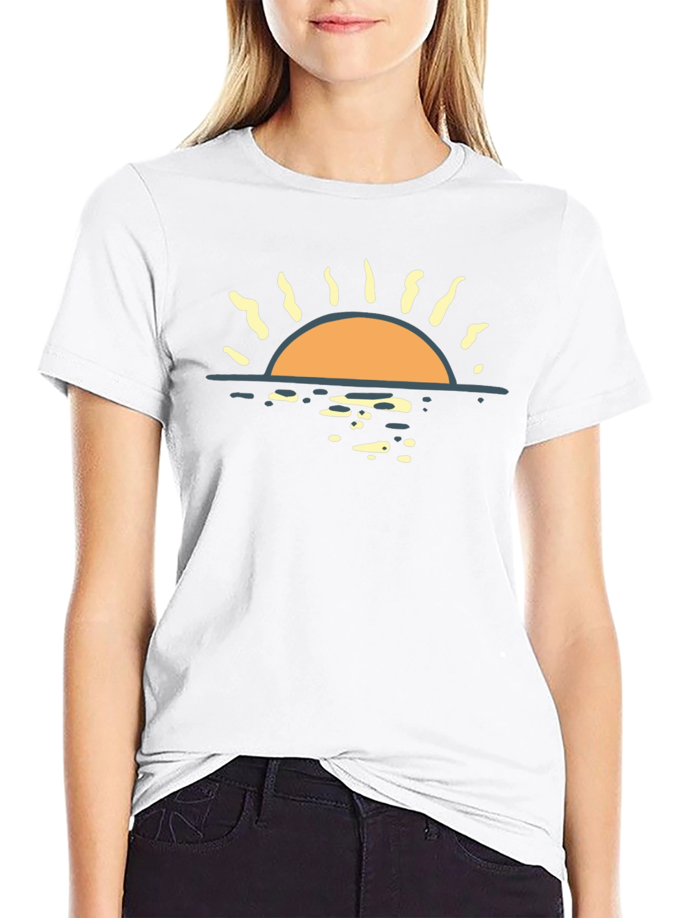 Sunset Graphic Black T-Shirt