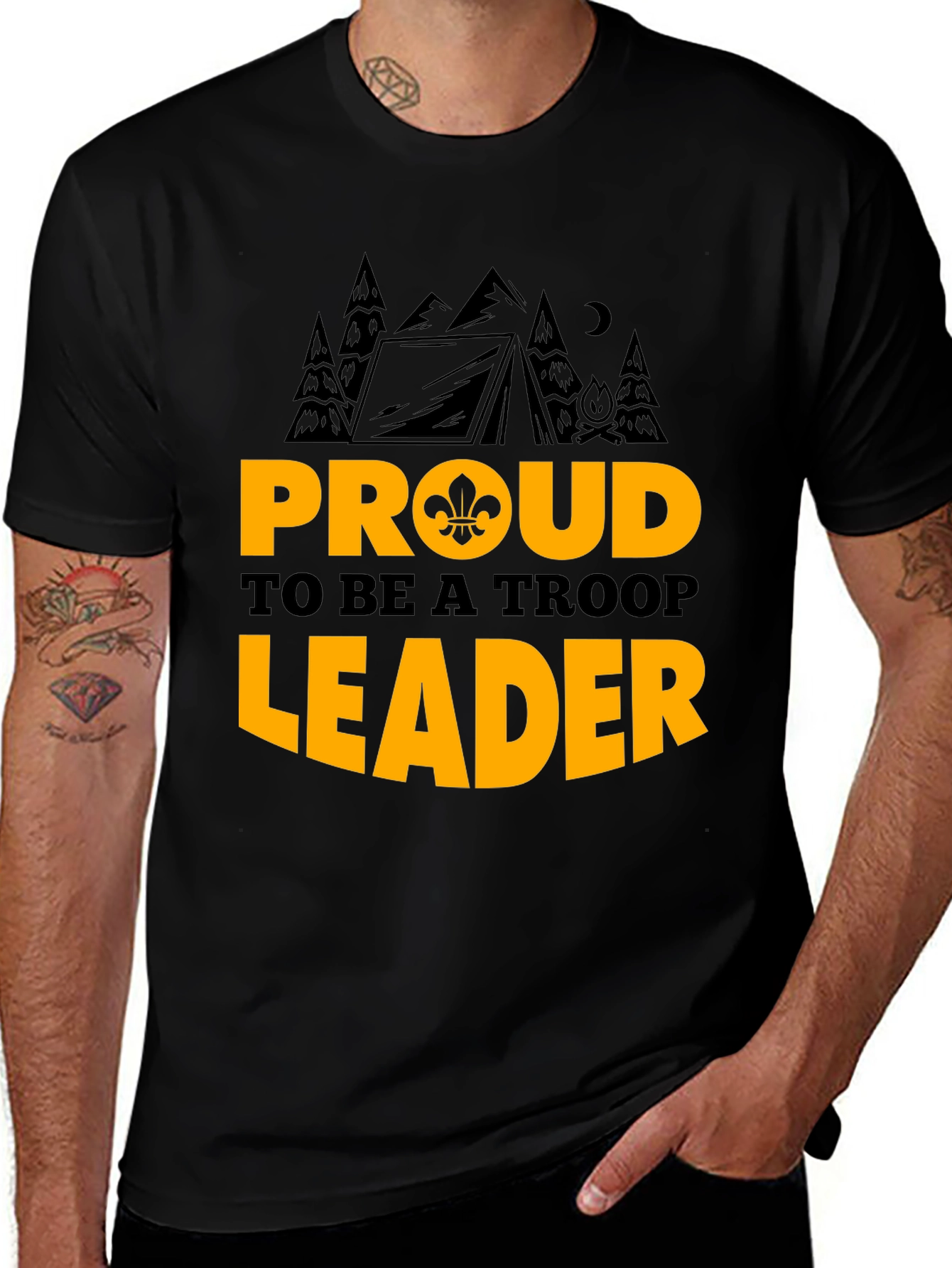 Proud Troop Leader Graphic T-Shirt - Camping Design