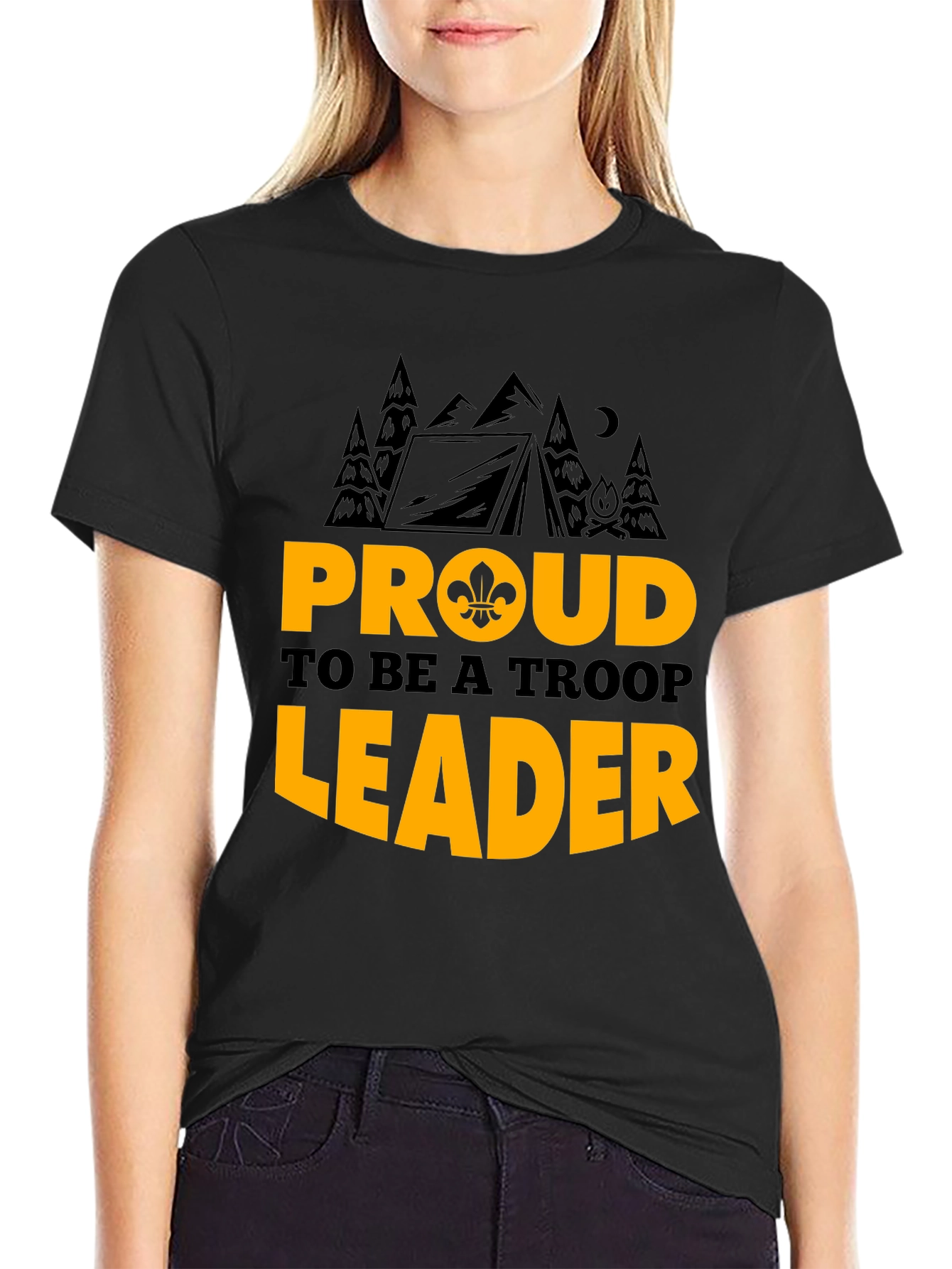 Proud Troop Leader Graphic T-Shirt - Camping Design