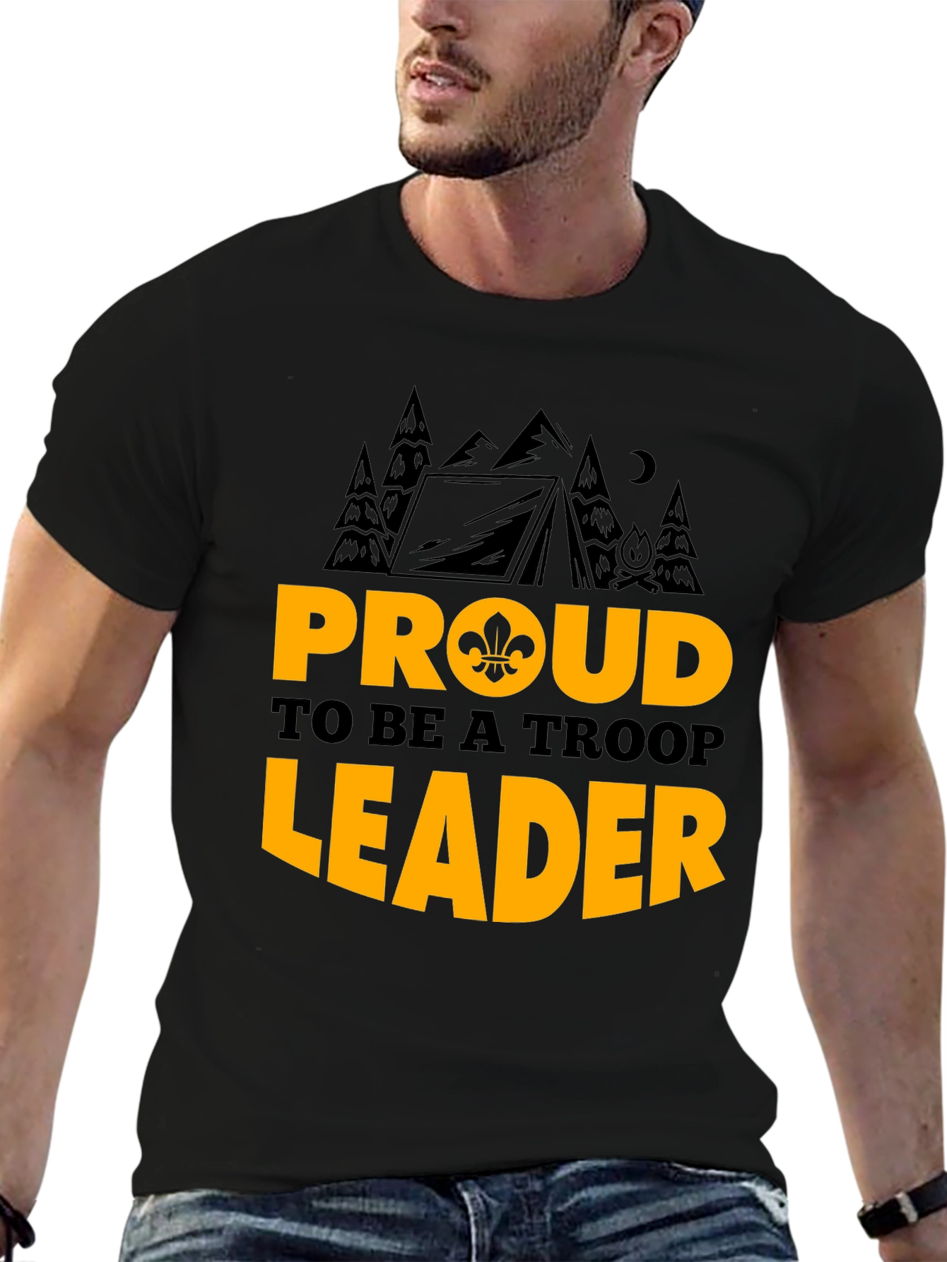 Proud Troop Leader Graphic T-Shirt - Camping Design